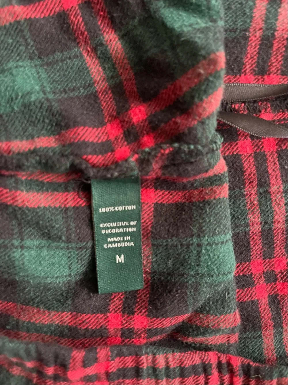 Lauren Ralph Lauren Green & Red Plaid Button-Front Pajama Set with Crest